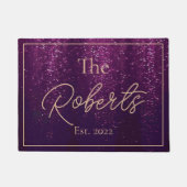 Lila moderne Haushaltswärmung | Neue Zuhause | Beg Fußmatte (Vorderseite)