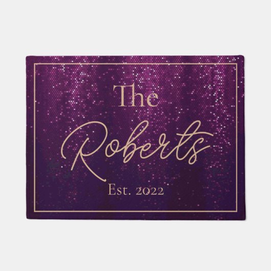 Lila moderne Haushaltswärmung | Neue Zuhause | Beg Fußmatte (Vorderseite)