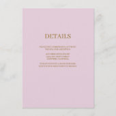 Lila moderne Hochzeitskarte Begleitkarte (Vorderseite)