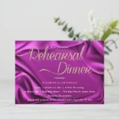 Lila Moderne Kalligraphie Minimal Probe Abendessen Einladung (Stehend Vorderseite)
