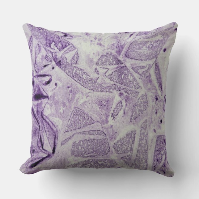 Lila Moderne Kunst Kissen (Vorderseite)