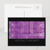 Lila Moderne Kunst Postkarte (Vorne/Hinten)