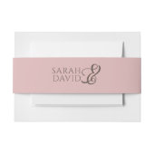 Lila Moderne Minimalistische Hochzeit Einladungsbanderole (Vorderseite Beispiel)