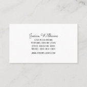 Lila moderne Polka Dots Business Card Visitenkarte (Rückseite)