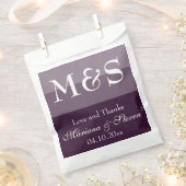 Lila moderne Skripthochzeit Geschenktütchen (Ausgeschnitten)