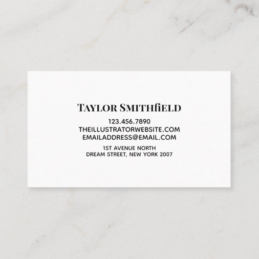 Lila, moderne Visitenkarte (Rückseite)