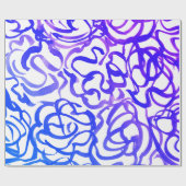 Lila moderne Wirbel Abstraktes Watercolor-Design Geschenkpapier (Flach)