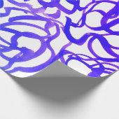 Lila moderne Wirbel Abstraktes Watercolor-Design Geschenkpapier (Ecke)