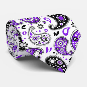 Lila moderner Country Western Bandana Paisley Krawatte