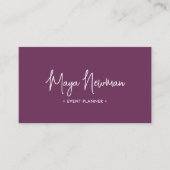 LILA moderner Eleganter Minimal QR Code Creative Visitenkarte (Vorderseite)