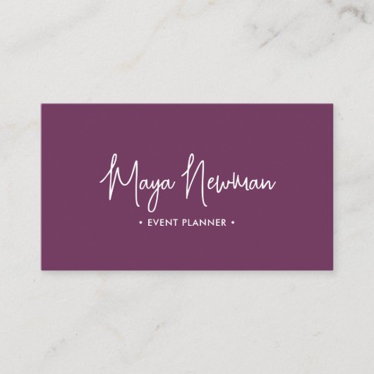 LILA moderner Eleganter Minimal QR Code Creative Visitenkarte (Vorderseite)