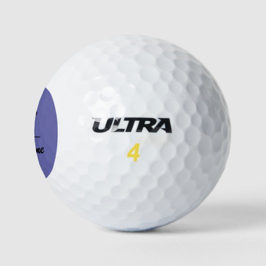 Lila moderner Monogrammname personalisiert Golfball (Logo)