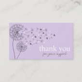 Lila moderner Script QR Code, vielen Dank Visitenkarte (Vorderseite)