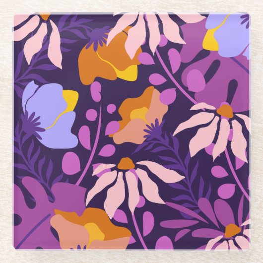 Lila Moderner Untersetzer (Vorderseite)