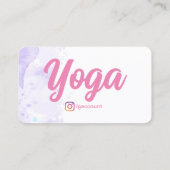 Lila moderner Yoga-Lehrer Visitenkarte (Rückseite)