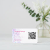 Lila moderner Yogalehrer Visitenkarte (Stehend Vorderseite)