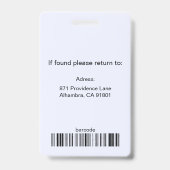 Lila modernes Abzeichen Vorlage Krankenversicherun Ausweis (Back)