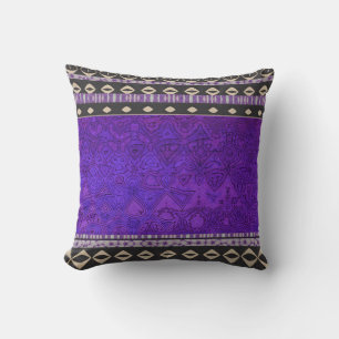 Lila modernes farbiges Muster boho Kissen