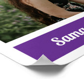 Lila-Modernes Foto Abschluss Poster (Ecke)