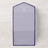 Lila modernes Foto Kein Abendessen All In One Einladung (Außenbereich)