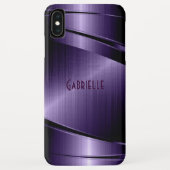 Lila modernes geometrisches Design Case-Mate iPhone Hülle (Rückseite)