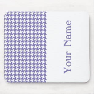Lila modernes Hahnentrittmuster mit Namen Mousepad