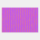Lila, modernes Ikat-Muster Geschenkpapier Set (Vorderseite 3)