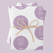 Lila Modernes Klassisches Neugeborenes