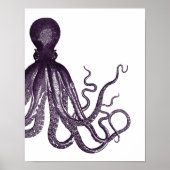 Lila modernes Octopus-Poster Poster (Vorne)