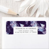 Lila, modernes Pinselstrichzeichen Rücksendeadress (Insitu)