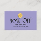 Lila, modernes Restaurant Qr Code Menü und Rabattkarte (Vorderseite)