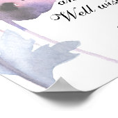 Lila Mohnbeirat und gute Wünsche Poster (Ecke)