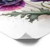 Lila Mohnblumen Blume Art Print Poster (Ecke)
