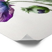 Lila Mohnblumen Blume Art Print Poster (Ecke)