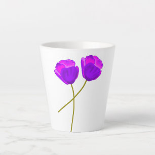 Lila Mohnblumen-Blume Milchtasse