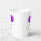 Lila Mohnblumen-Blume Pappbecher (Rechts)