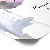 Lila Mohnblüte Liebe ist süßes Brautparty Poster (Ecke)