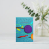 Lila Mohnkarte Visitenkarte (Stehend Vorderseite)