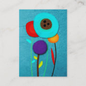 Lila Mohnkarte Visitenkarte (Rückseite)