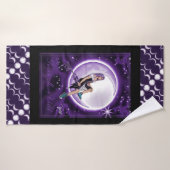 Lila Mohnkind Badehandtuch (Badehandtuch)