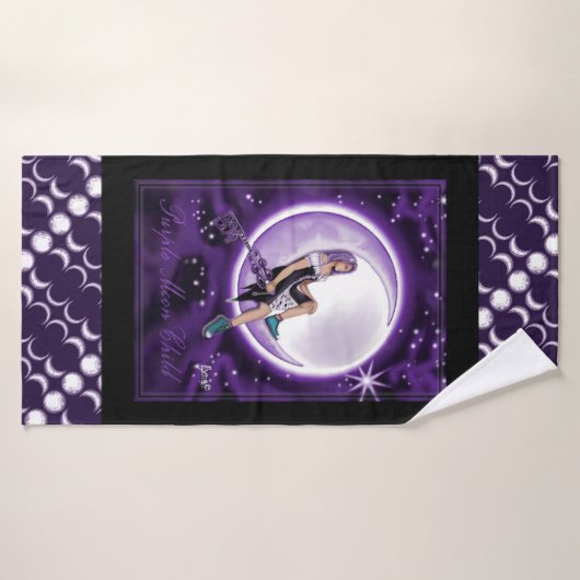 Lila Mohnkind Badehandtuch (Badehandtuch)