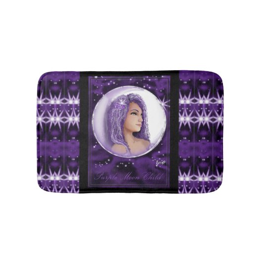 Lila Mohnkind Badematte (Vorderseite)