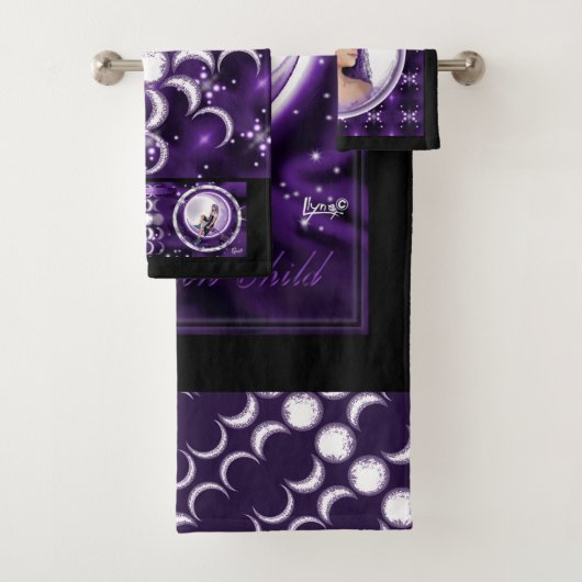 Lila Mohnkind Badhandtuch Set (Insitu)