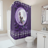 Lila Mohnkind Duschvorhang (Beispiel)