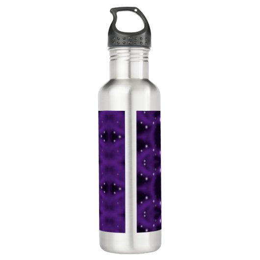 Lila Mohnkind Edelstahlflasche (Rückseite)