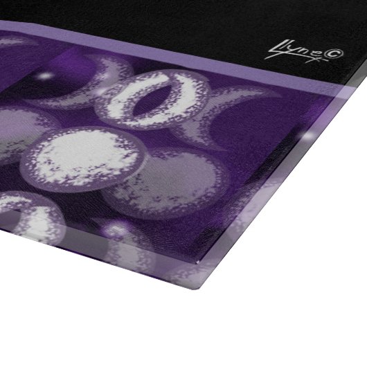 Lila Mohnkind Schneidebrett (Ecke)