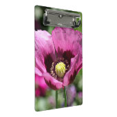 Lila Mohnklammer Mini Klemmbrett (Schrägansicht)