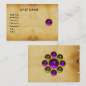 LILA MON, GRAY AGATA , Perchester, Violett, Platin Visitenkarte (Vorne/Hinten)