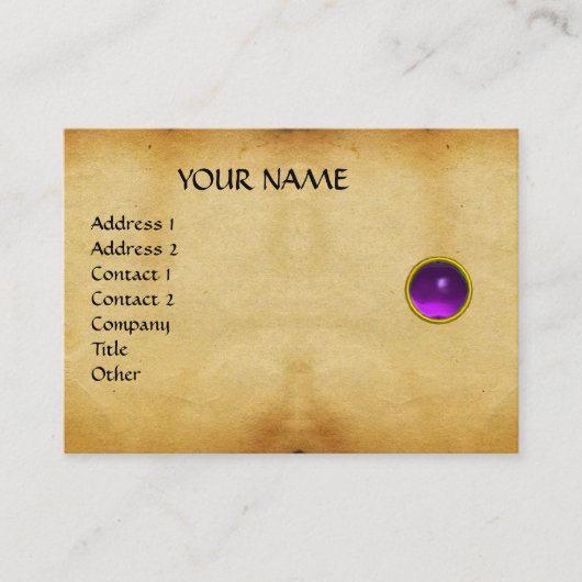 LILA MON, GRAY AGATA , Perchester, Violett, Platin Visitenkarte (Vorderseite)