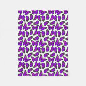 Lila Monarch-Schmetterlings-Muster Fleecedecke (Vorderseite)